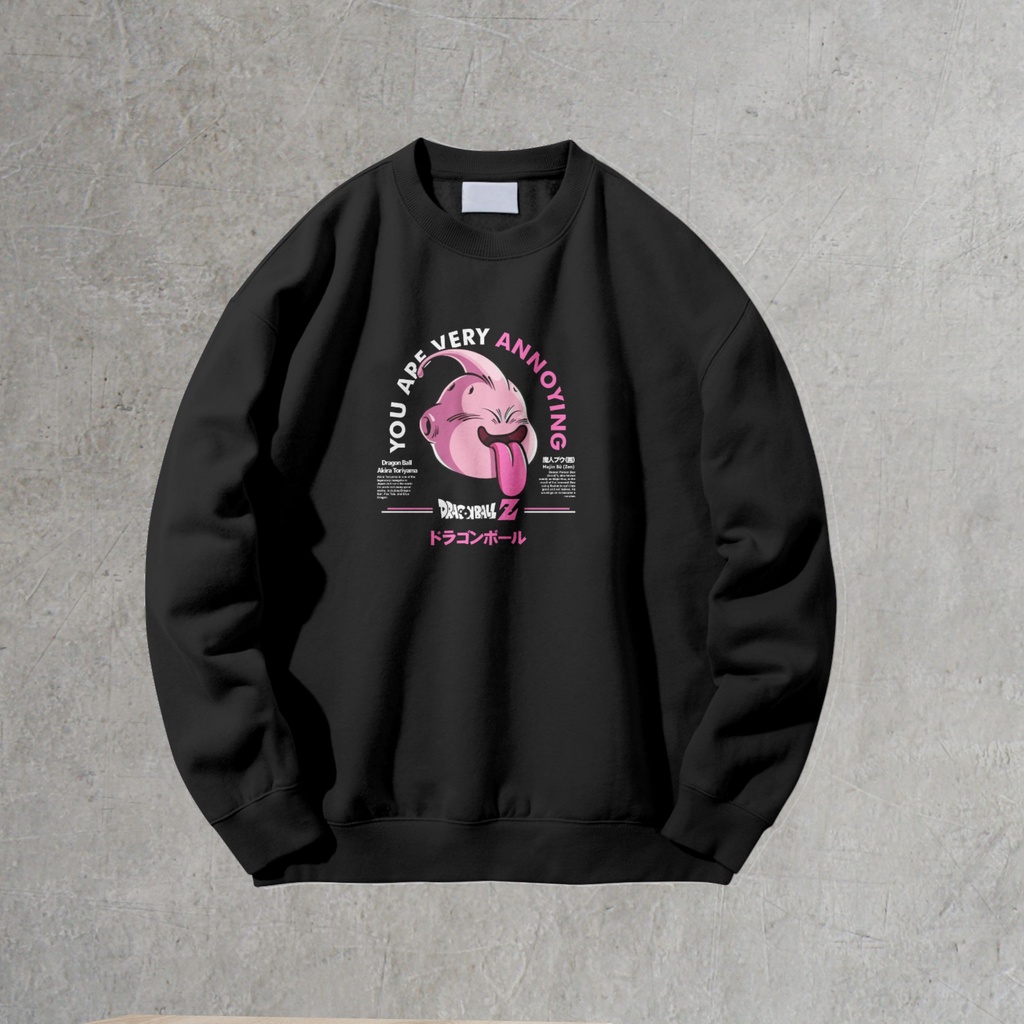 Sweater Pria/Sweatshirt Majin Bu Dragon Ball Z Unisex Crewneck /Sweater Pria Wanita Terbaru/