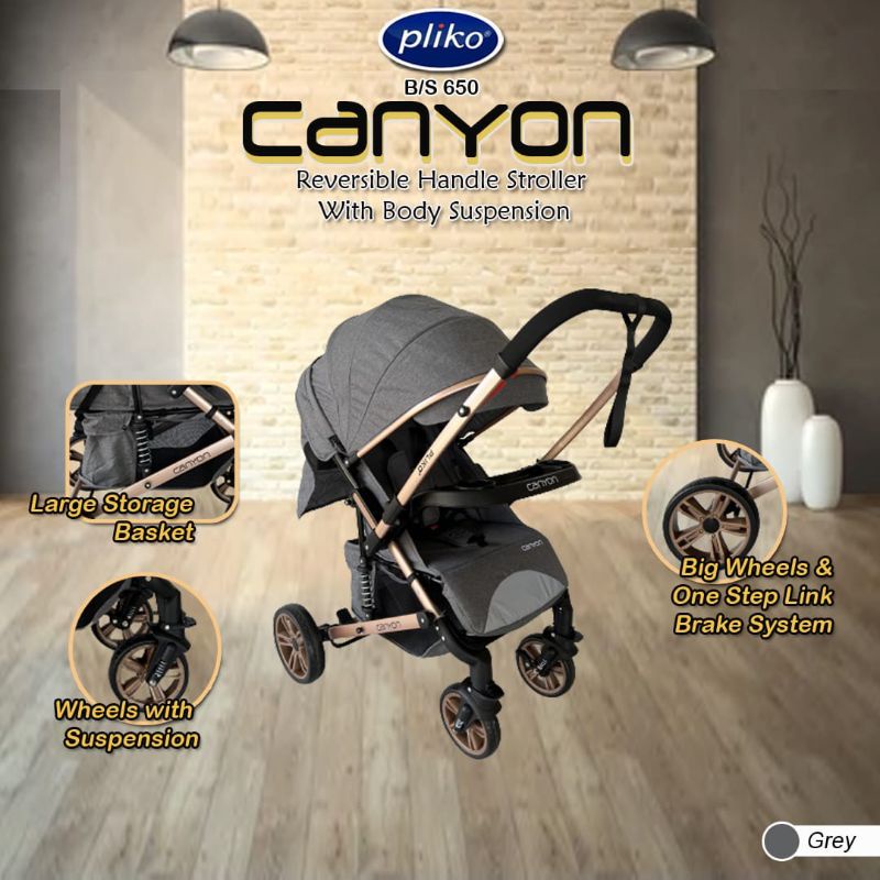 Makassar - Kereta Dorong Bayi Stroller Pliko PK 650 Canyon