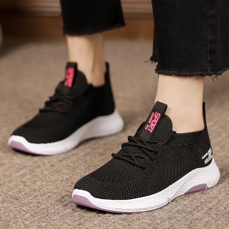 GROSIRTAS &quot;FREE BOX&quot; LV0191 Sepatu Sneakers Wanita Import Sepatu Sport Rajut Wanita
