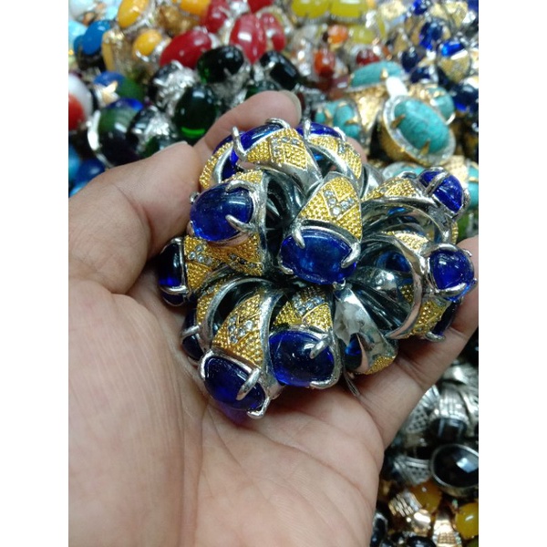 cincin batu sapir resin termurah antik