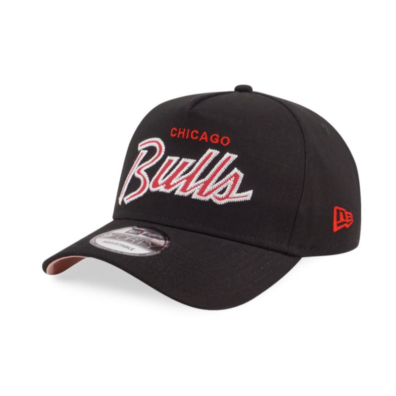 Topi New Era Cap Chicago Bulls Script Type A Frame 9Forty Adjustable Original