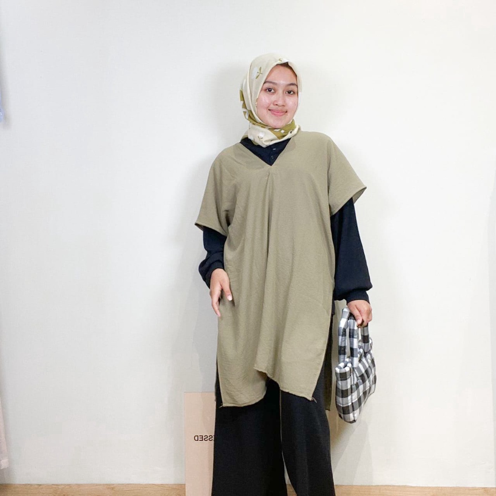 LONG SQUARE NAGITA - CRINKLE AIRFLOW - KAFTAN CRINKLE JUMBO