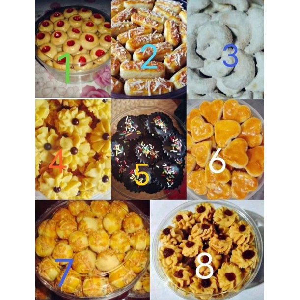 

kue kering.Nastar,kastanggel,kue kacang,kue sumprit,bola bola coklat,putri salju,thumber print