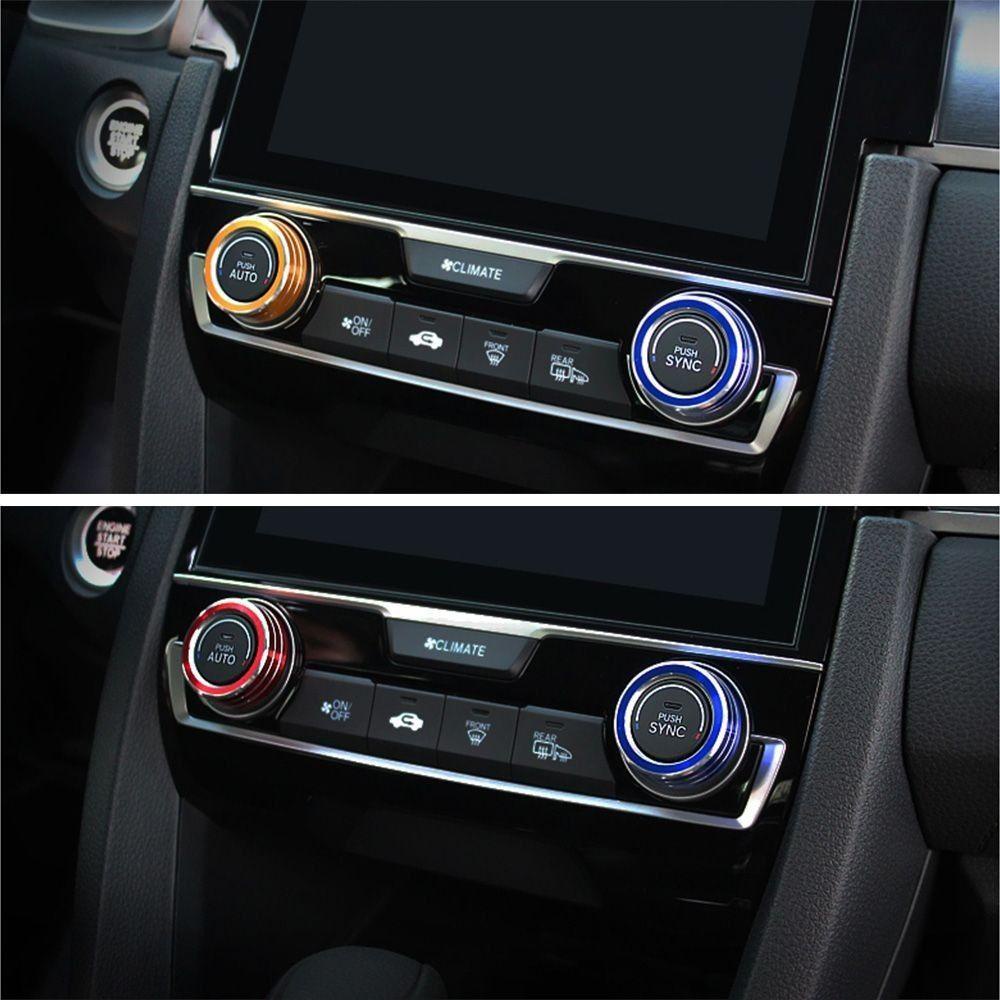 Top 3pcs AC Knob Ring AC Untuk Mitsubishi ASX Lancer Untuk Outlander Sport RVR Audio Knob Cover