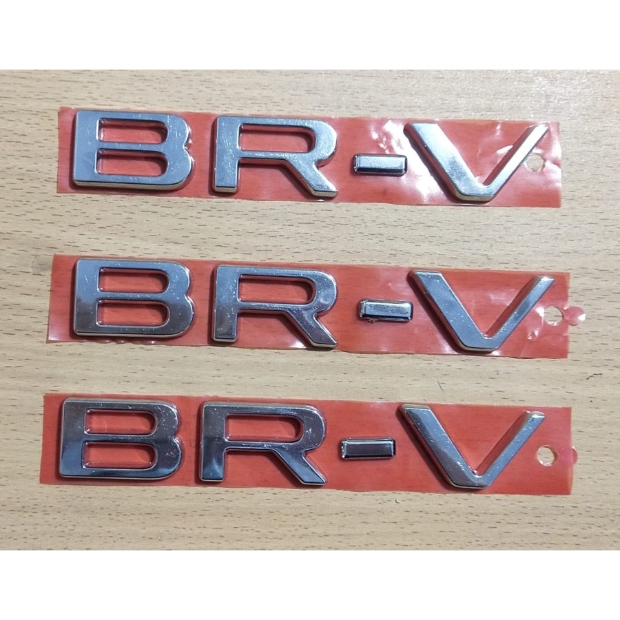 Emblem Mobil Logo Tulisan Kap BR-V Chrome