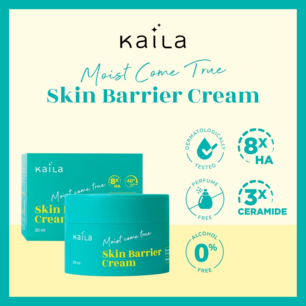 Kaila SmartSkin Skin Barrier Moisturizer 30ml - Pelembab Wajah Menjaga dan Memperbaiki Skin Barrier Semua Jenis Kulit dengan Ceramide Melembabkan Diuji Dermatologis Halal &amp; BPOM