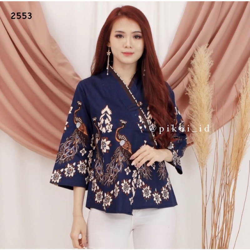 Baju batik cewek / batik modern / blouse batik / baju batik wanita kekinian / batik kantoran 262