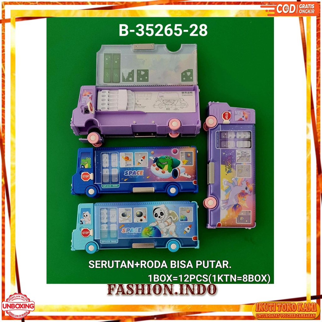 

Tempat Pensil Magnet Mobil Karakter Roda