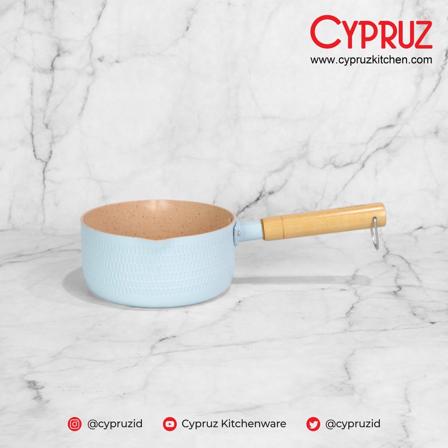 Cypruz SN-0270 Sauce Pan Color Series 16 cm / Panci Susu Warna Biru