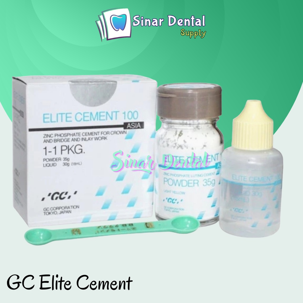 GC elite cement mini pack zinc phospate semen zinc fosfat phospat lem crown gigi palsu