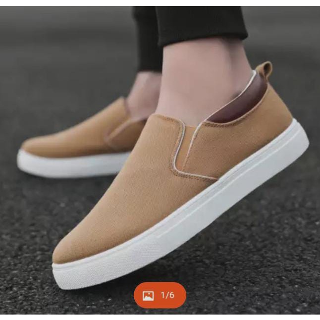 PROMO 1212 BIG SALE Sepatu peria keren terbaru spatu snekers pria spatu canvas slip on preasi