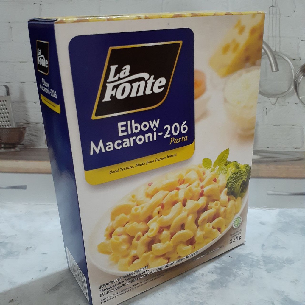 

Makaroni La Fonte Elbow Macaroni-206 Pasta 225g