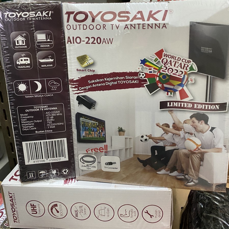 Antena TV Toyosaki AIO 235 SC untuk Indoor /Qudor Antena TV Digital full HD-cocok untuk STB