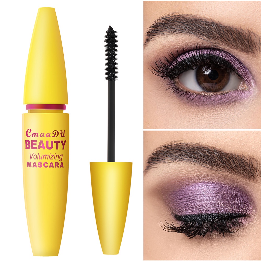 BPOM CMAADU Beauty Lengthening / Volumizing Maskara Mascara 2pcs / Satuan 2IN1 Set 4D Waterproof Longlasting