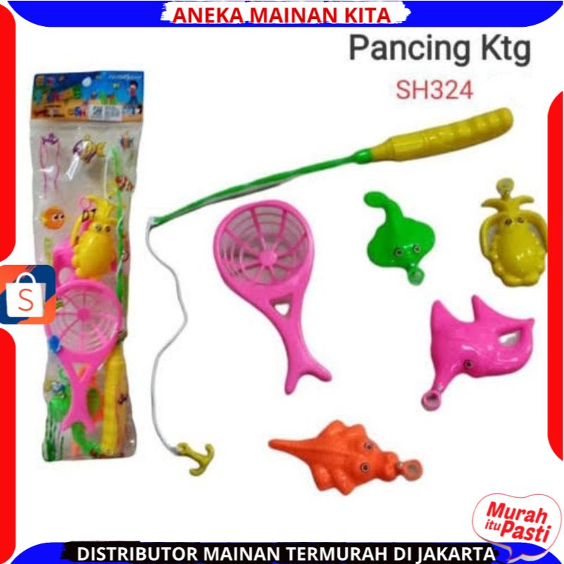 Mainan Anak SH 324 Fishing Game Kantong Murah Meriah Pancingan Ikan Magnet Pancing