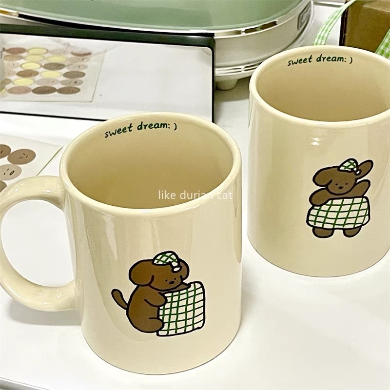 CERAMIC BEIGE BEAR BROWN MUG / GELAS MUG COKLAT KREM CREAM YELLOW KUNING LUCU IMUT MOTIF KARTUN BERUANG TEDDY BEAR / PREMIUM MUG POODLE / GELAS CANGKIR KERAMIK CUP / TEA MUG COFFEE MILK TEA CERAMIC MUG / CANGKIR TEH KOPI