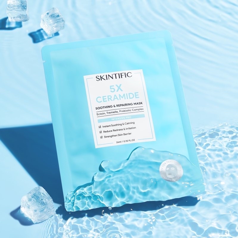 SKINTIFIC Masker Wajah 5X Ceramide Soothing and Repairing Sheet Mask