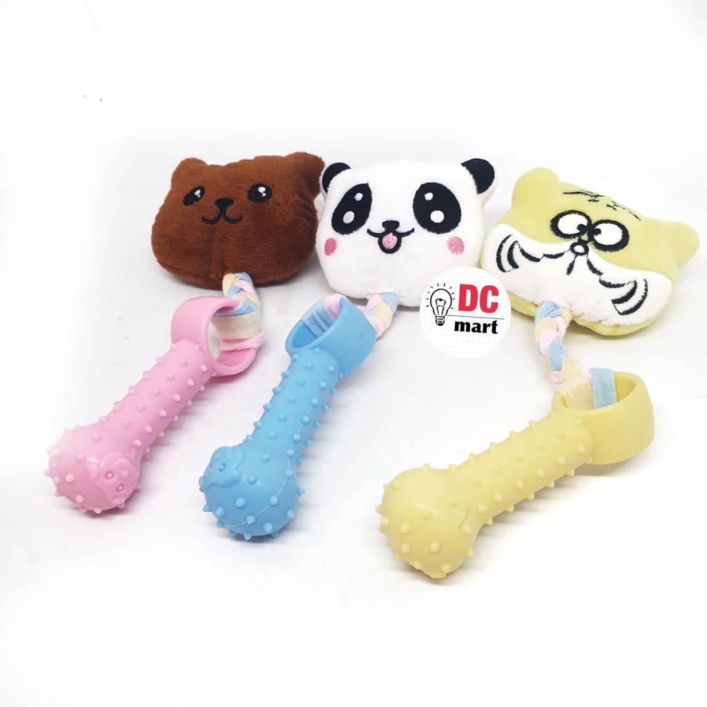 Mainan Gigitan Anjing Lempar Tangkap BONEKA KARET STICK GANTUNG  / TY#58/ Pet Dog Toys