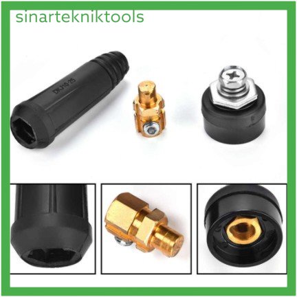 1 Paket Konektor Kabel Mesin Las Inverter Male And Female/ Connector Las Male and Female Merk Rhino