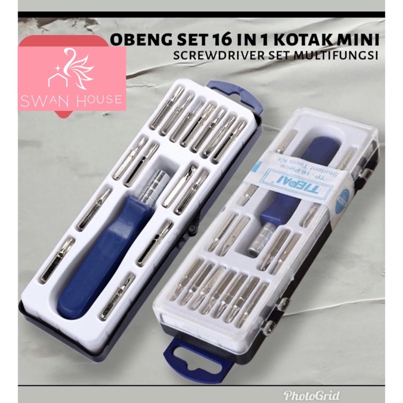 obeng set 16in1 obeng magnet obeng kecil /  obeng ful set  / obeng 1 set / OBENG HP FULL SET SH T21