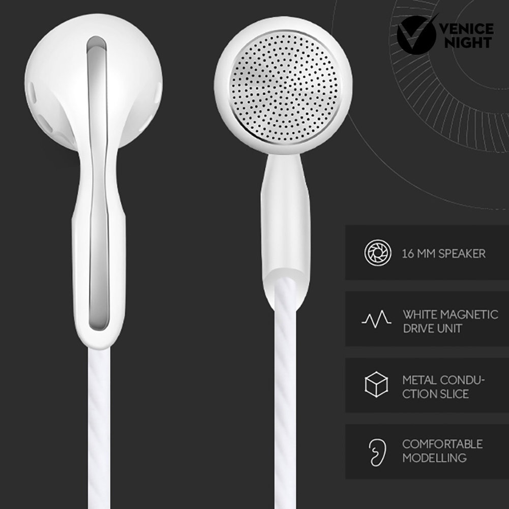 (VNEP) (Berkabel) Stereo 3.5mm In-ear Earbuds Earphone Universal Headphone dengan Mic untuk Smartphone