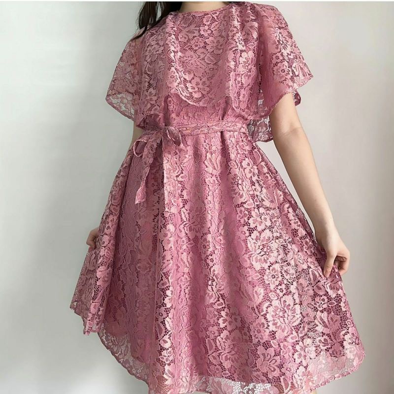 DRESS BRUKAT NATAL KIYOMI FASHION DRESS WANITA ELEGAN GAUN CANTIK MEWAH