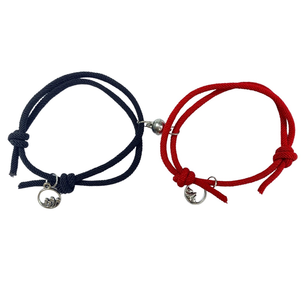 T&amp;Y Gelang Couple Tali Magnet Attract Gelang Persahabatan Lucu Aneka Warna Bracelet Pasangan Wanita Pria