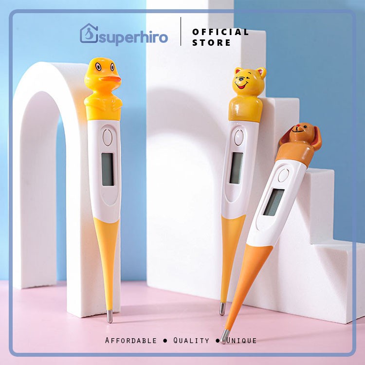 Termometer Digital Karakter Baby Thermometer Ujung Lentur Bayi Anak