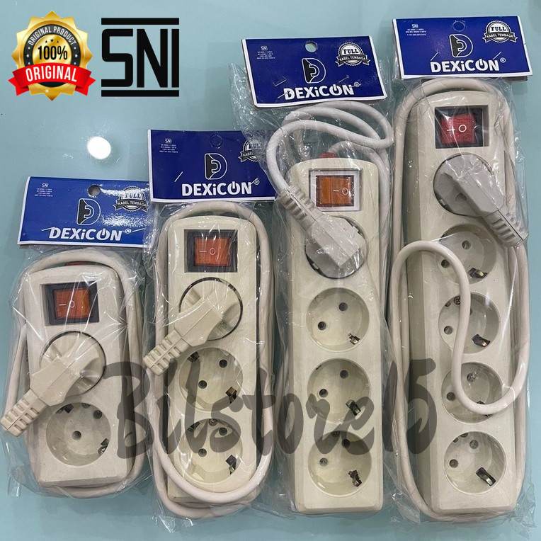 Stop Kontak Kabel Colokan Listrik 5 meter lubang2-5 Dexicon