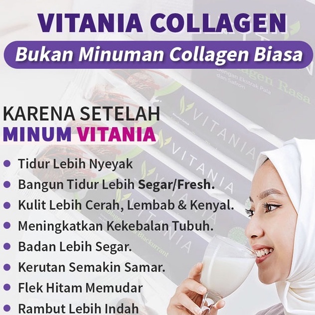 

Vitania Minuman Serbuk Kolagen Isi 15 Saset