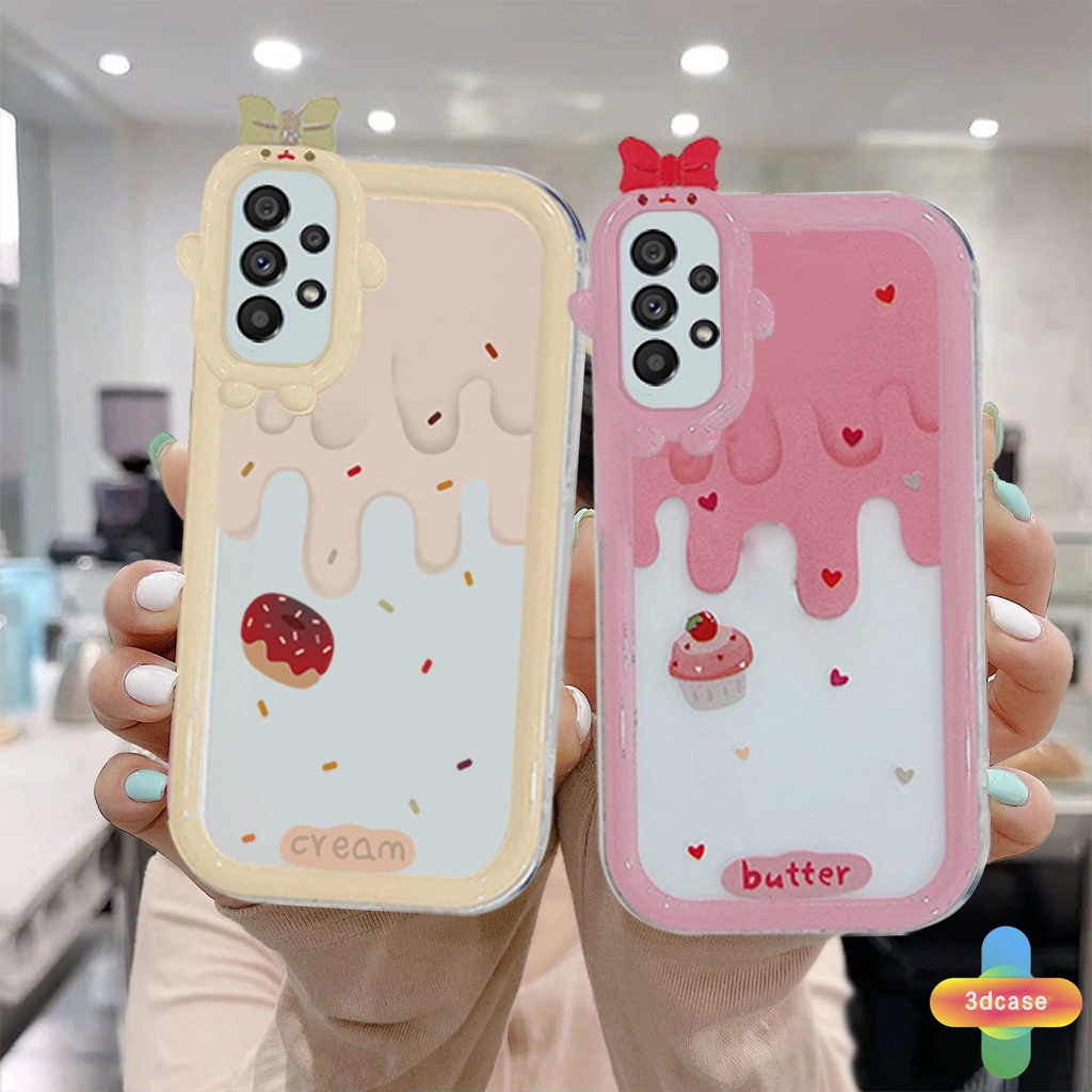 Case Samsung A13 A23 A32 A52 A12 A03 A51 A22 M22 M32 A04S M23 F23 A03S A50 A02S A20 A50S A30S A52S A30 M12 A125 A13 Life F12 M10S M40S A515F M02S A025 F02S Monster Butter Cream Camera Lens Protection Cover