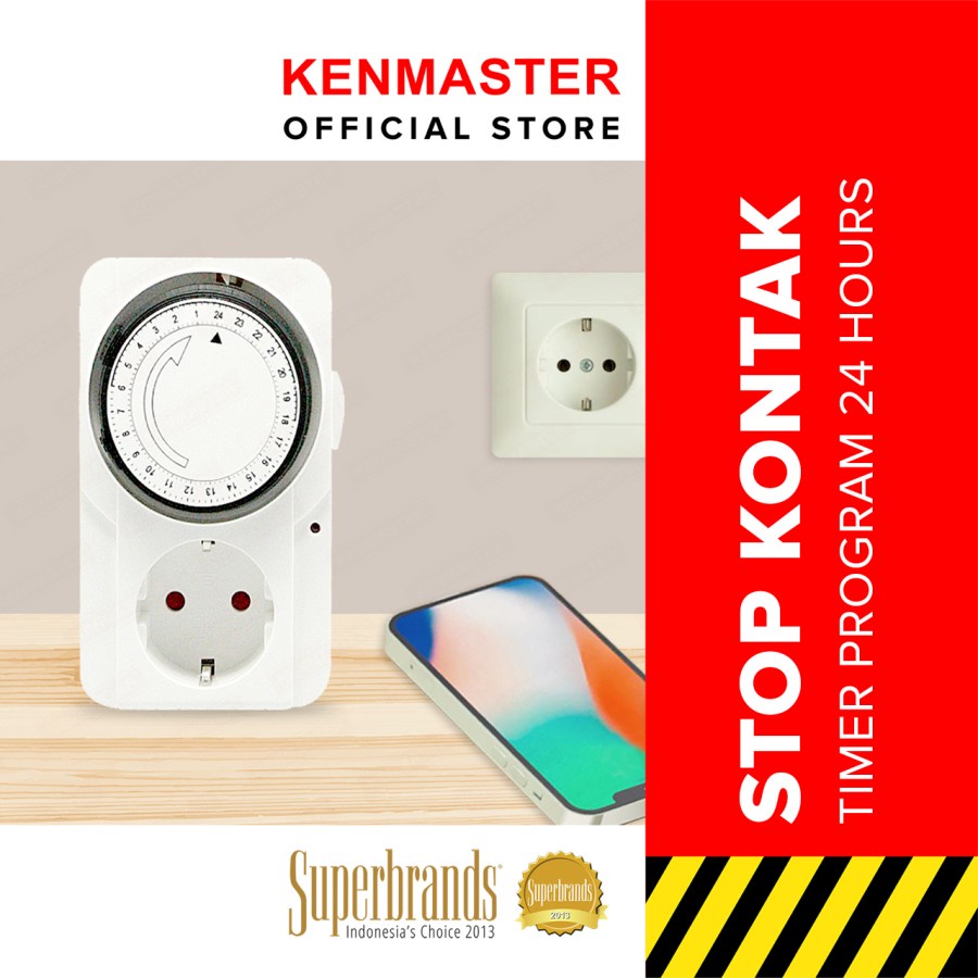 Timer Analog Stop Kontak Timer Listrik Pengatur Waktu On Off Kenmaster 24 Jam