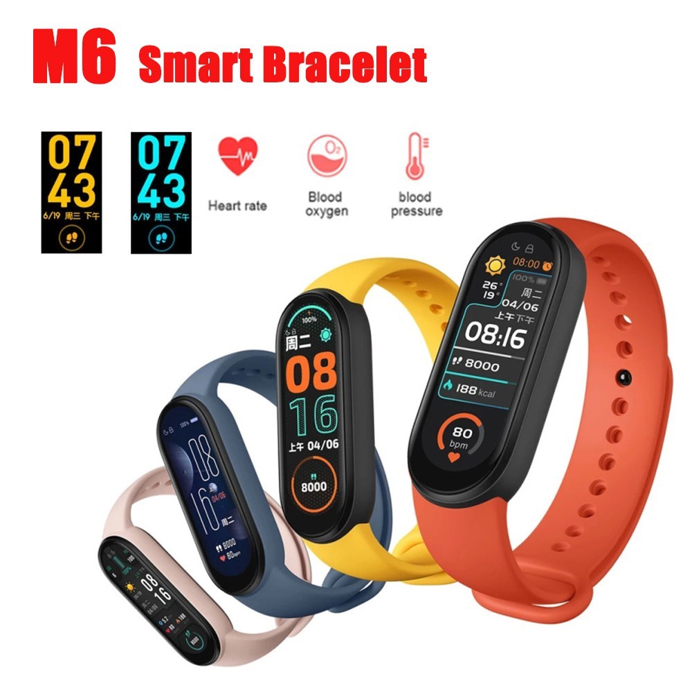 Smart Watch M6 Sport Heart Rate Monitor Activity Tracker Sleep Monitoring Universal Waterproof Watch Smart