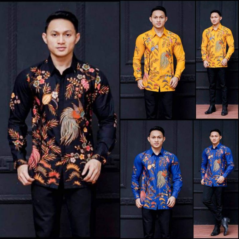 KEMEJA BATIK UNGGUL JAYA ATASAN PRIA LENGAN PANJANG ELEGAN