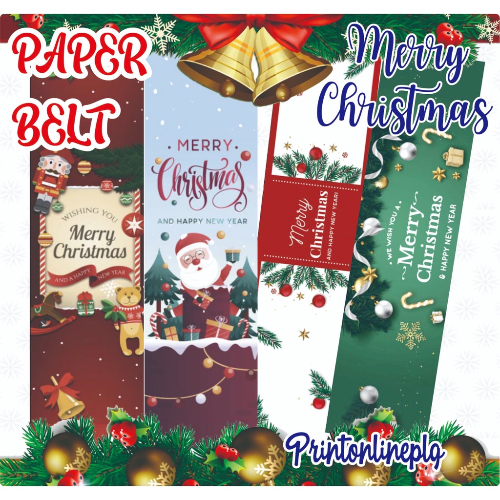 Paper Belt Christmas Label Segel Box Natal