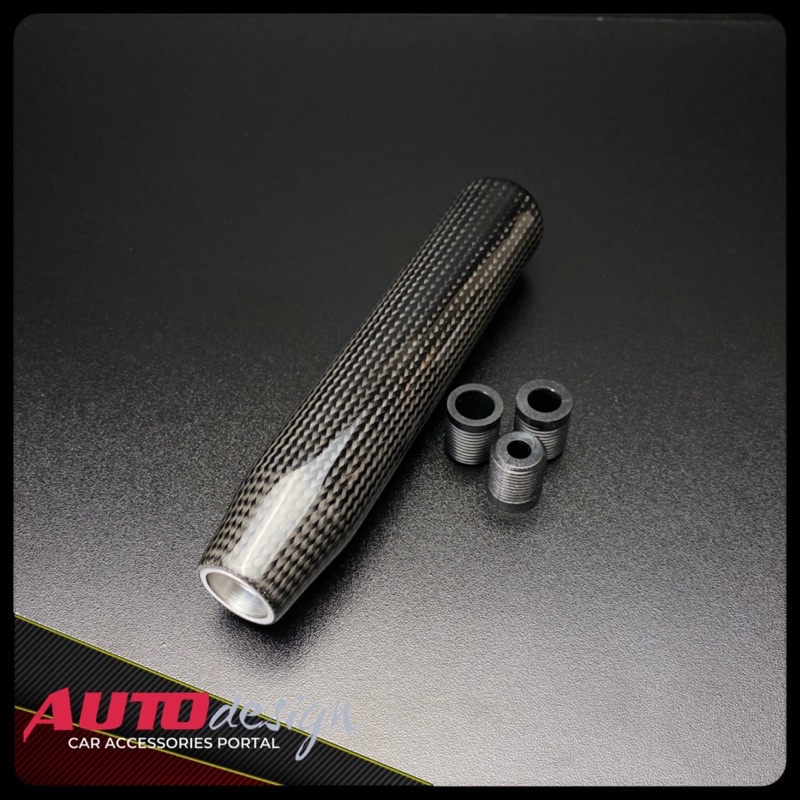 Gear Shift Knob Mobil Tuas Persneling Carbon Fiber Asli Alumunium Universal