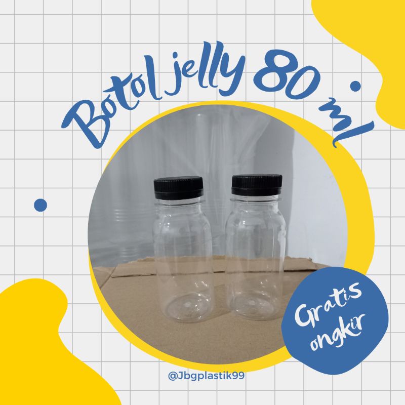 botol jelly 80 ml // botol pet 80 ml // botol zam zam 80 ml