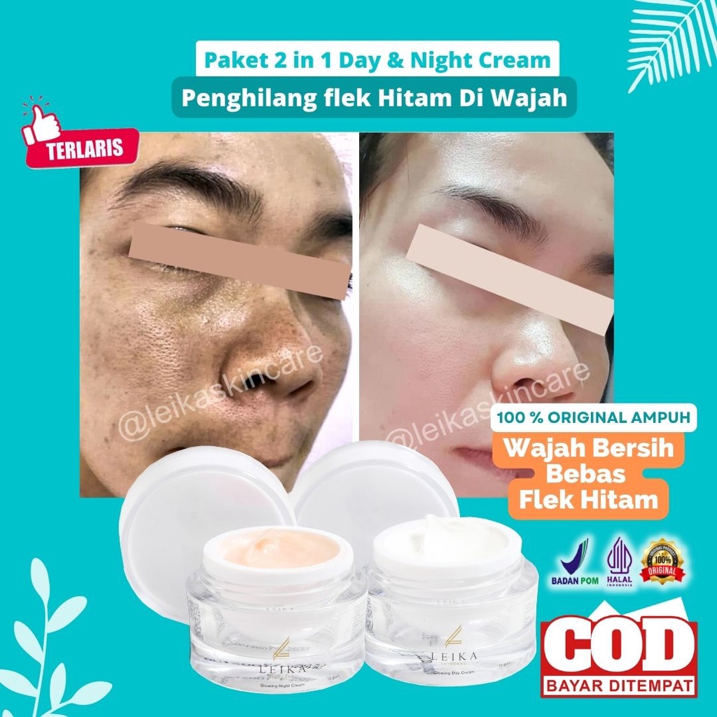 PAKET DUA 2IN1 DAY CREAM DAN NIGHT PRIA WANITA CREAM PENGHILANG FLEK HITAM MEMBANDEL penghilang flek