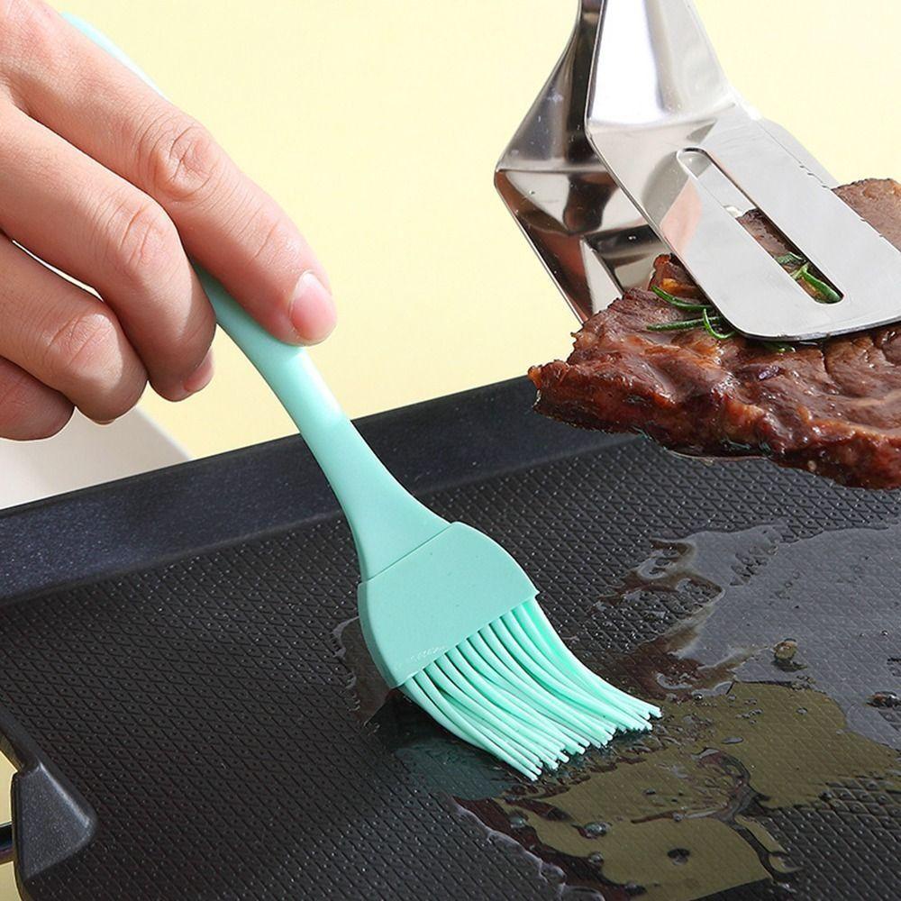 [Elegan] Kuas Kue Kering BBQ Tahan Panas Panggangan Bulu Lembut Silicone Barbecue Sauce Baster