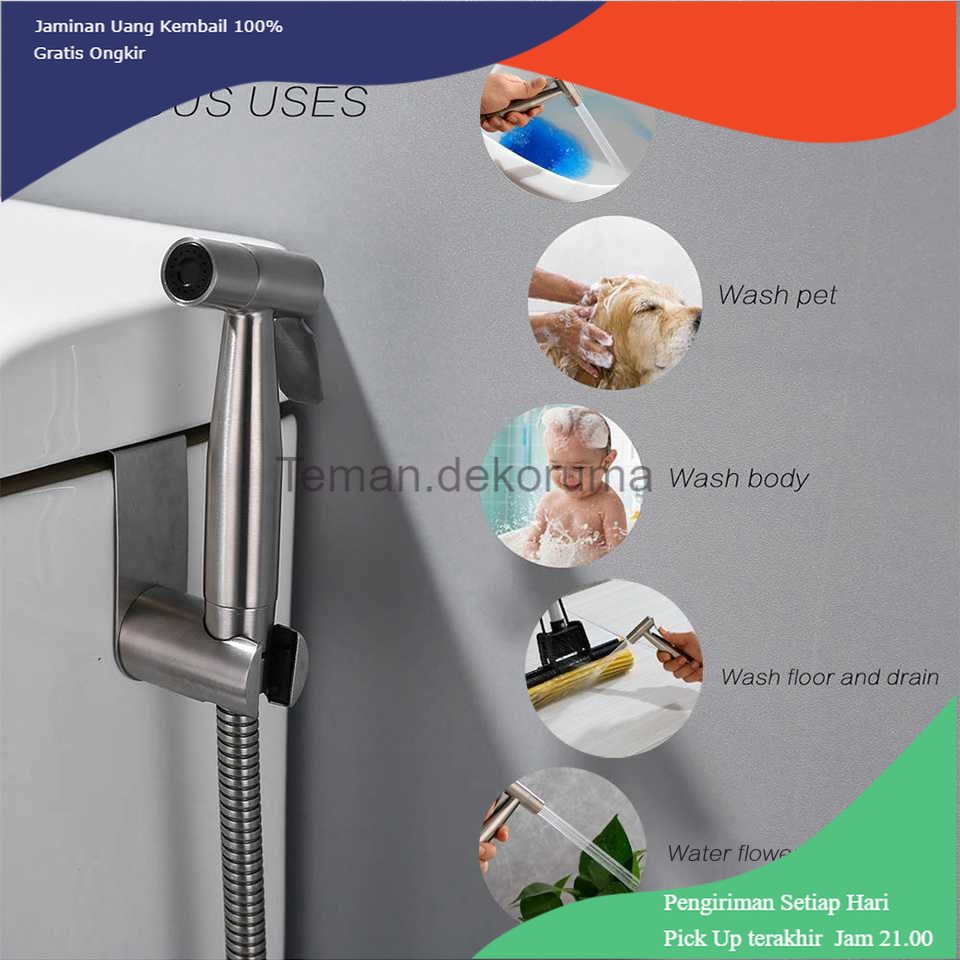 TD - PR MELLRAIN Kepala Shower Kloset Bidet Water Spray 5Set Hose - T103