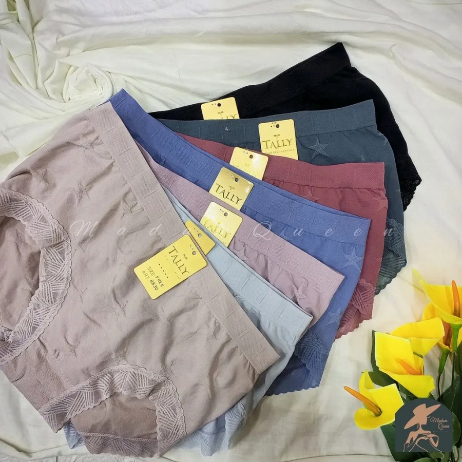 Tally Cd Celana Dalam 8830 | Bahan Rajut Premium TALLY CD CELANA DALAM RAJUT 8830 | FREE SIZE | FIT XL-XXL | BAHAN RAJUT HALUS
