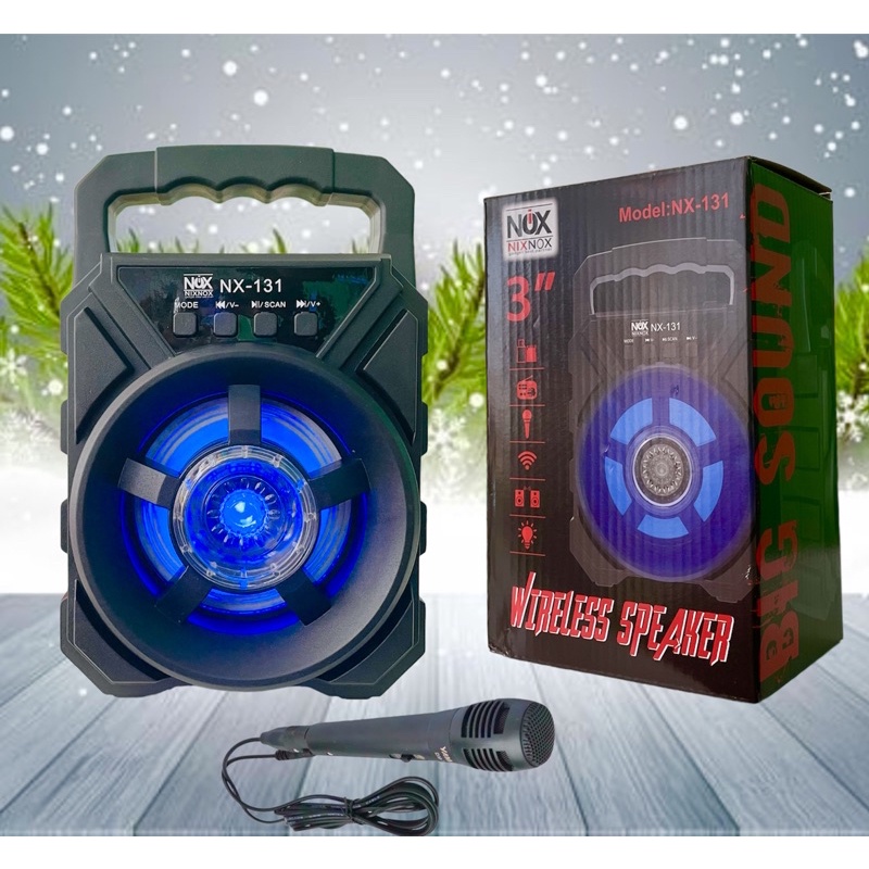 speaker bluetooth +mic karaoke N-131 portabel speaker noxnox