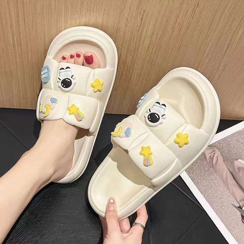 Sandal Slop Jelly Korea Wanita Awan Cloud Tebal Empuk Cantik Cute Elegant anti CUTE IMPORT SLIP On rumah wc ruangtamu kamar mandi tidur ASTRONOT