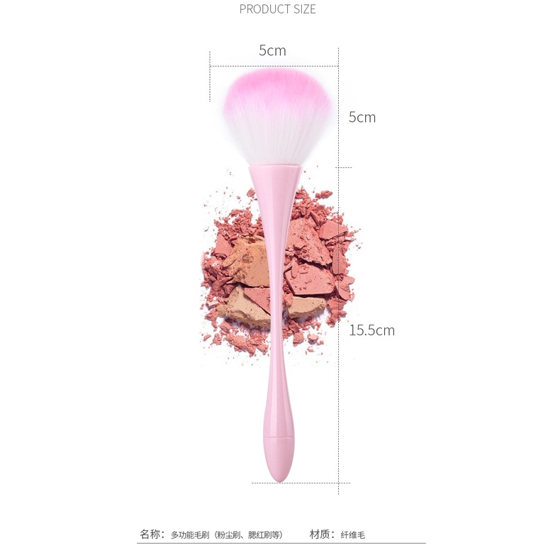 Nail Brush Manicure untuk membersihkan debu kutek UV setelah manicure Akrilik Make Up Tool Mini Travel Portable Blush