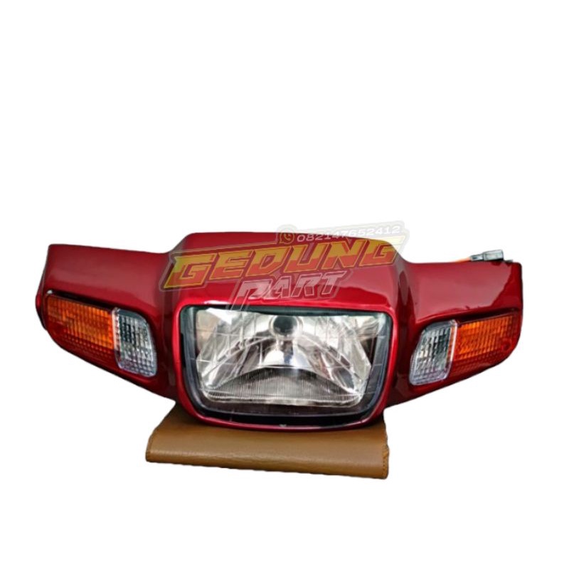 Cover Totok Batok Kepala Depan Set Lampu Honda Astrea Grand Sabit Impressa Legenda Merah Maron
