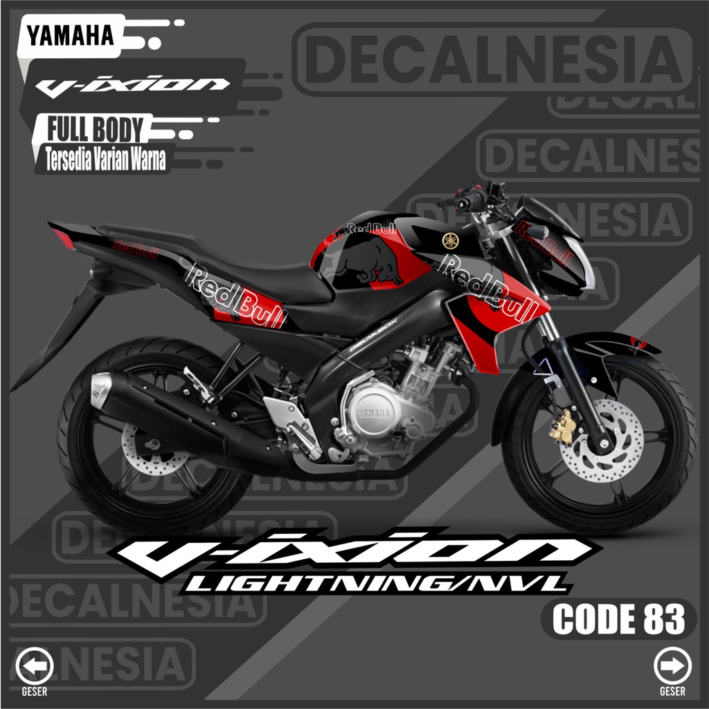 Sticker Decal Vixion NVL Lightning New Full Body Stiker 2012 2013 2014 2015 Motor Yamaha Variasi Mod