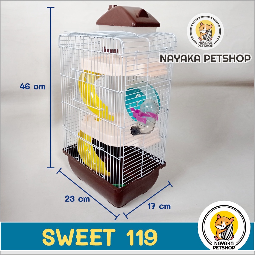 Sweet 119 Kandang Hewan Hamster Tingkat 3 Lantai