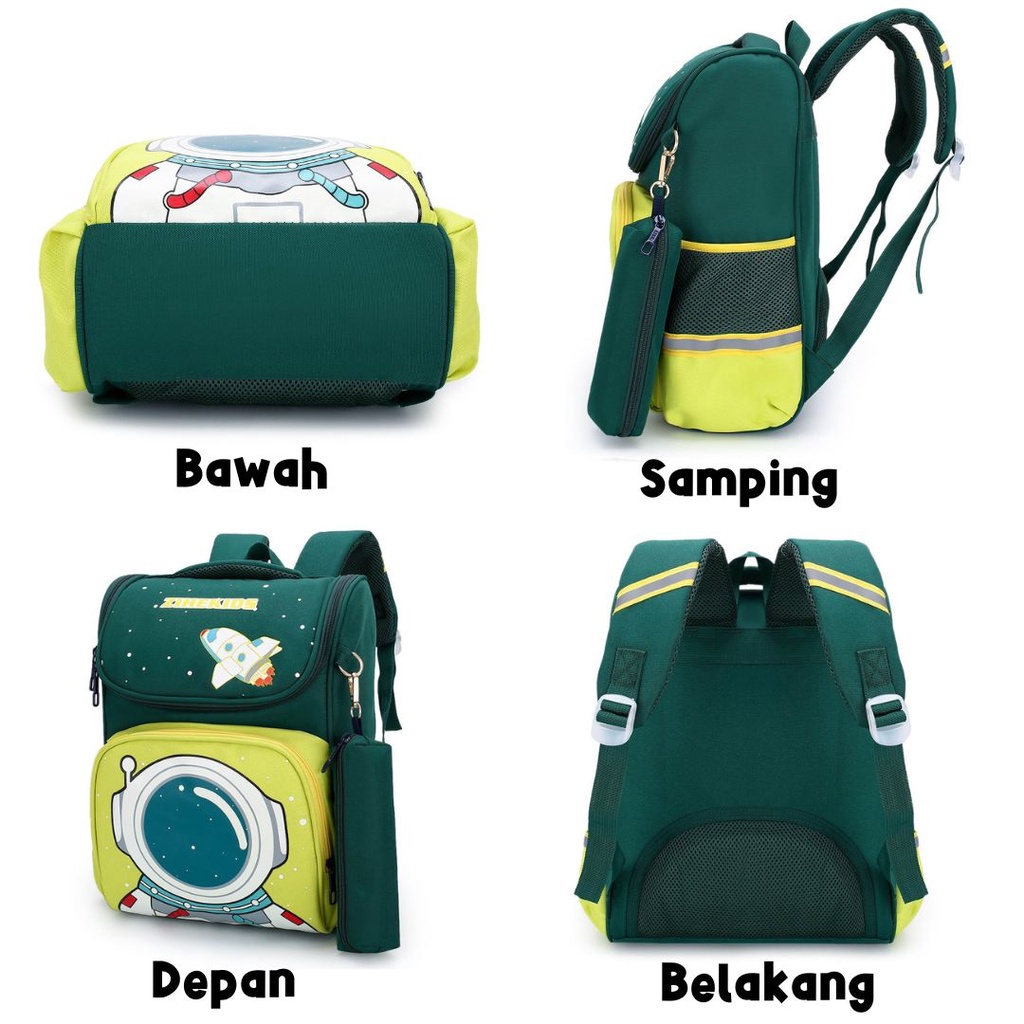 [MTOYS] Free Tempat Pensil - Tas Ransel Anak Sekolah Karakter Imut dan Keren Warna Cerah Kualitas Premium -M0210