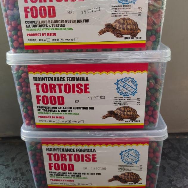 Meizu tortoise food 700 gram/Pelet makanan tortoise Sulcata