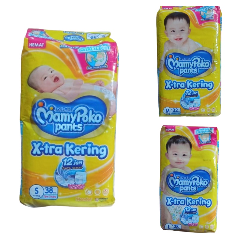 MamyPoko Pants Xtra Kering/MPPS S38, M32, L28, XL26, XXL24, nbs44, S56, M48, L42